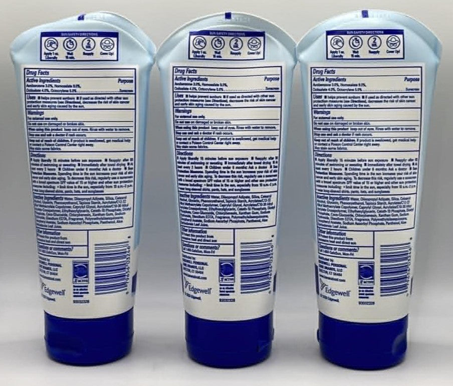 3-Pack SPF 50+ Sunscreen Lotion - Lightweight, Water-Resistant, 6 Fl Oz Each