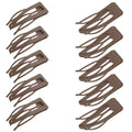 24 Pack Double Grip Metal Hair Clips - Dark Brown, 2 Inch