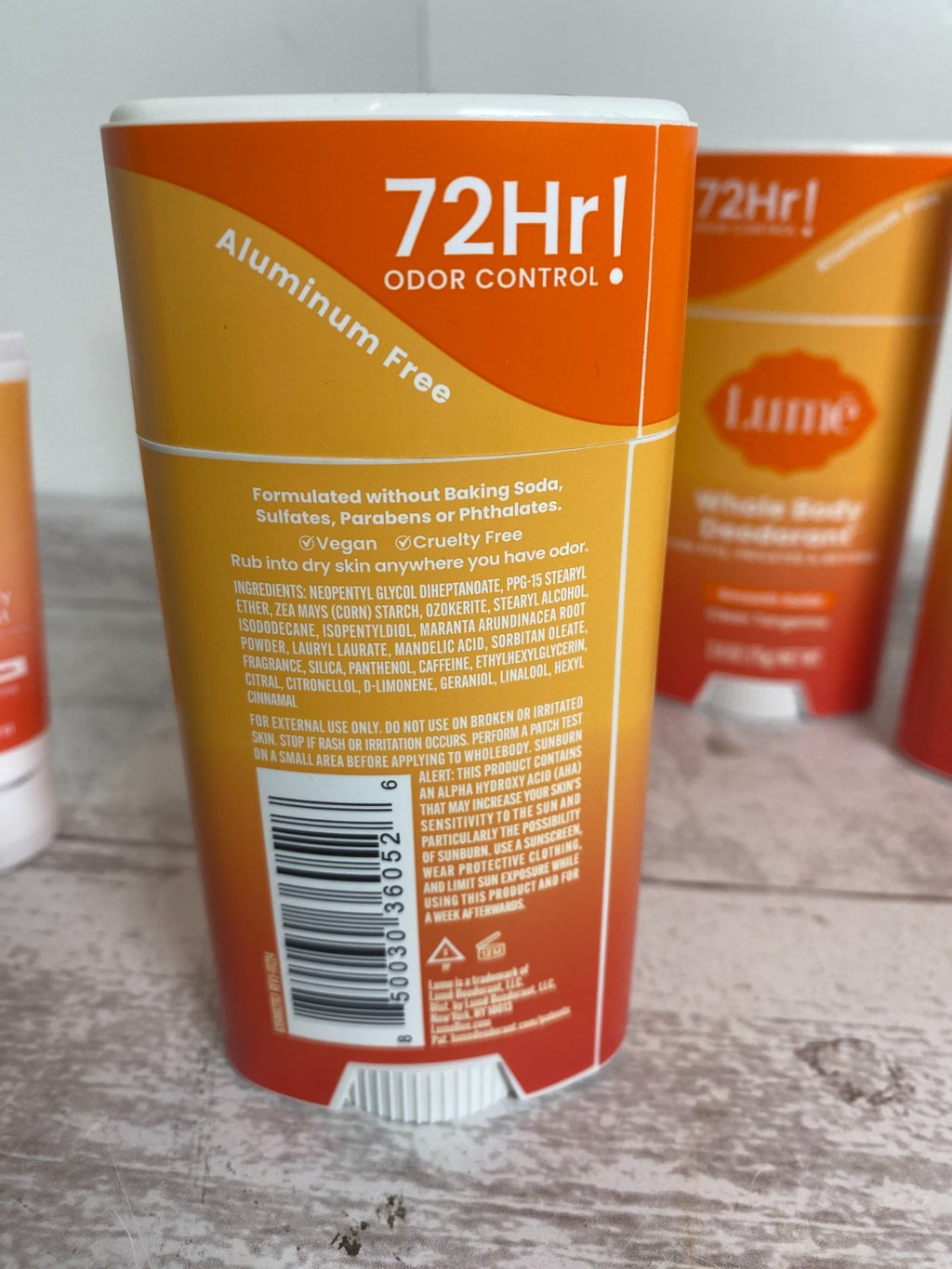 Deodorant Set - 4x Lume Smooth Solid & Invisible Clean Tangerine 2.6oz