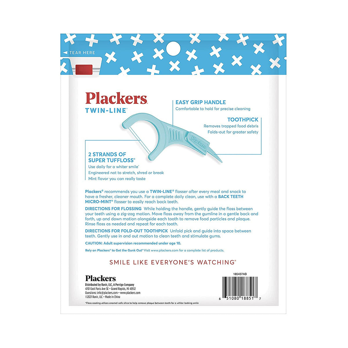 Dental Floss Picks 600 Count - Twin-Line Dual Action Flossers with Tartar Remover & Mint Flavor