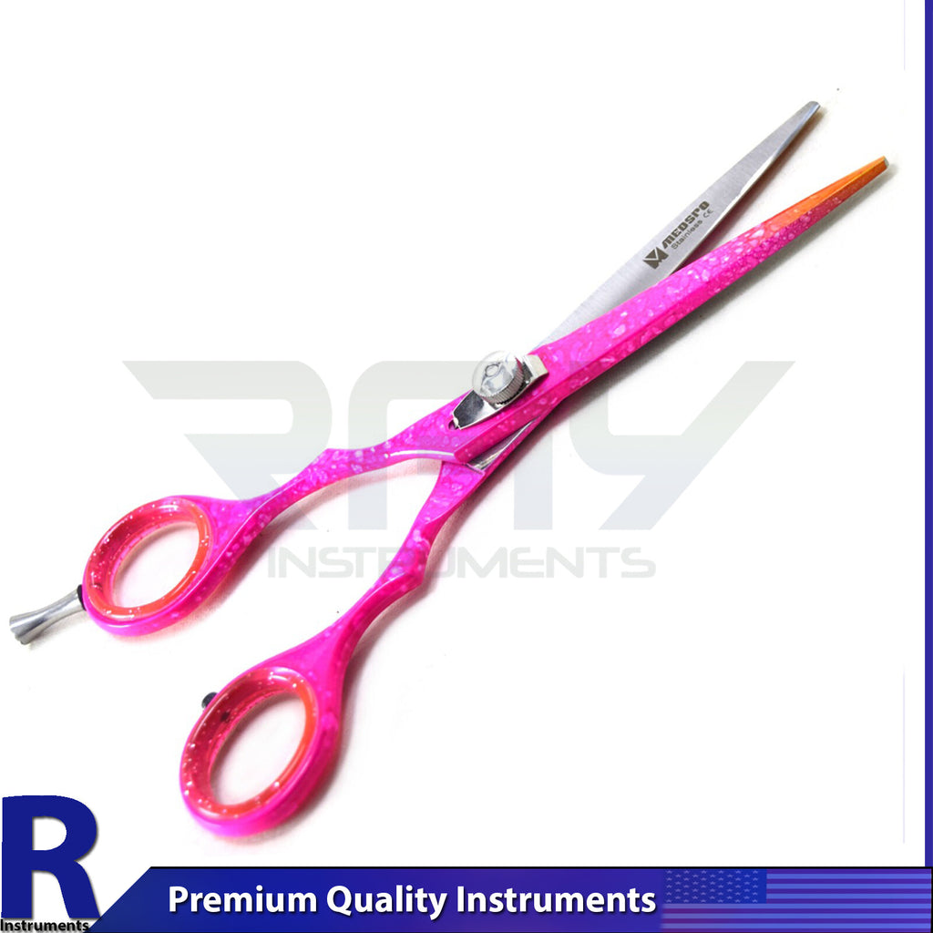 Left Hand Hairdressing Scissors Salon Hair Cutting Shears Pink 6.5"