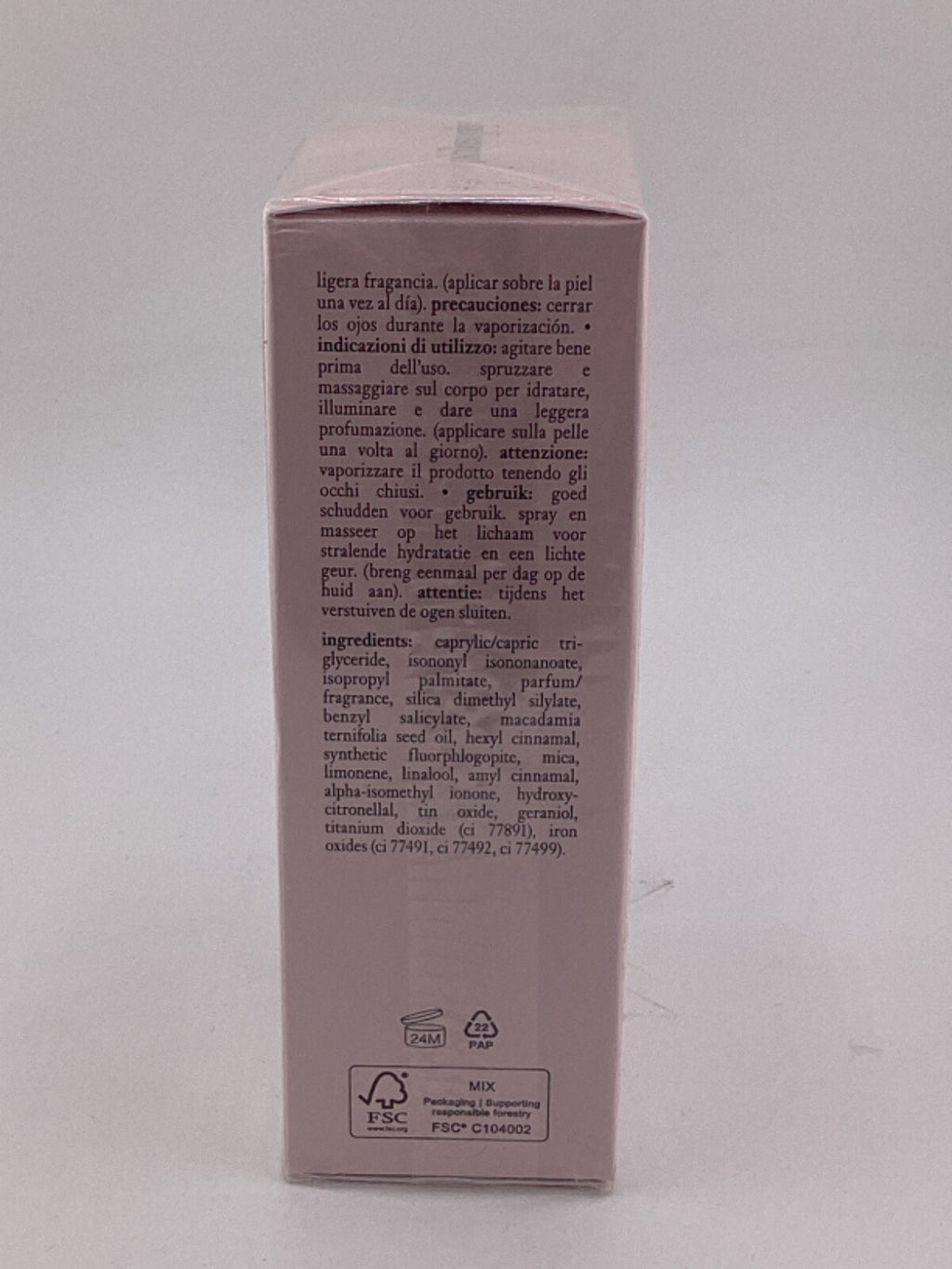 Perfumed Shimmer Body Oil - Amazing Grace 4 oz Luminous Fragrance