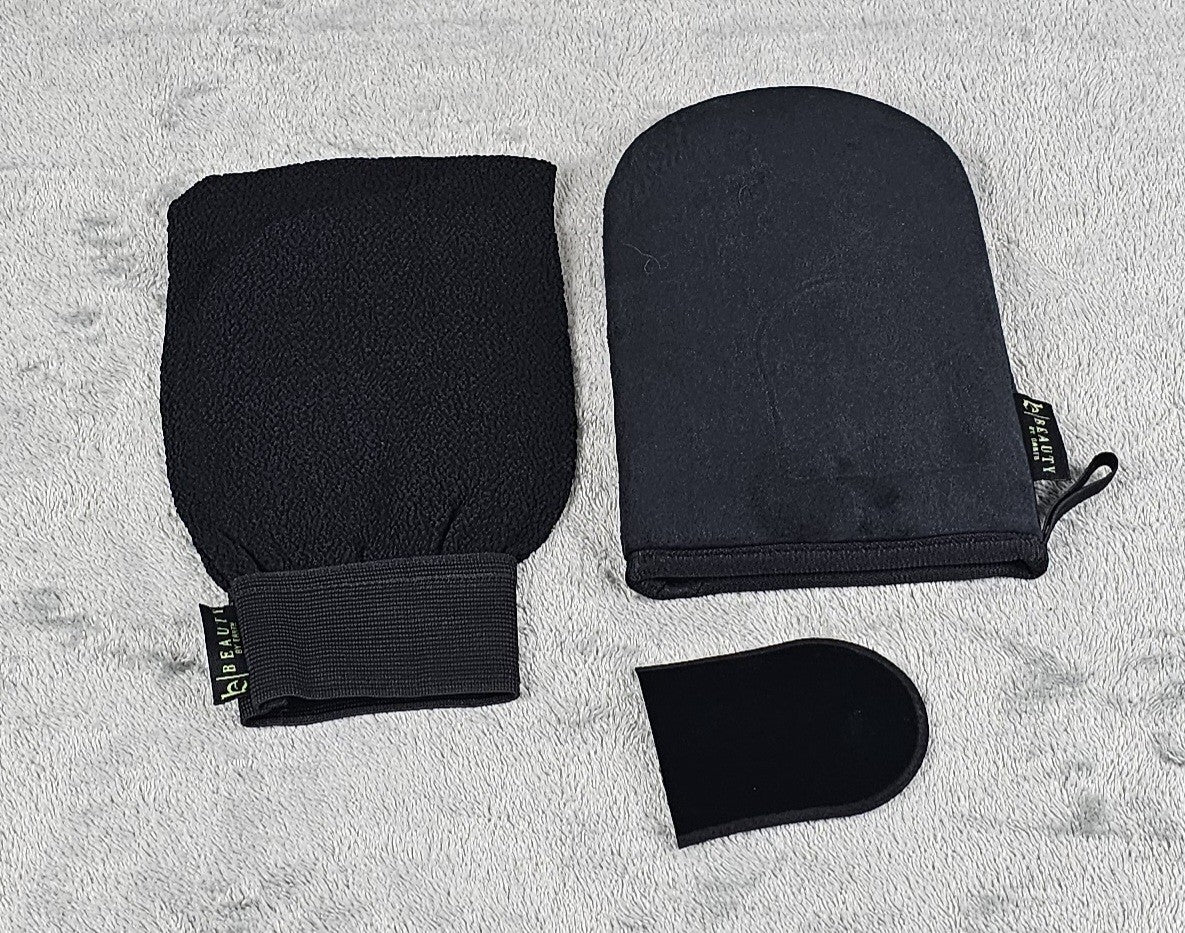 Self Tanner Application Kit with Exfoliating & Tanning Mitts - Reusable Set
