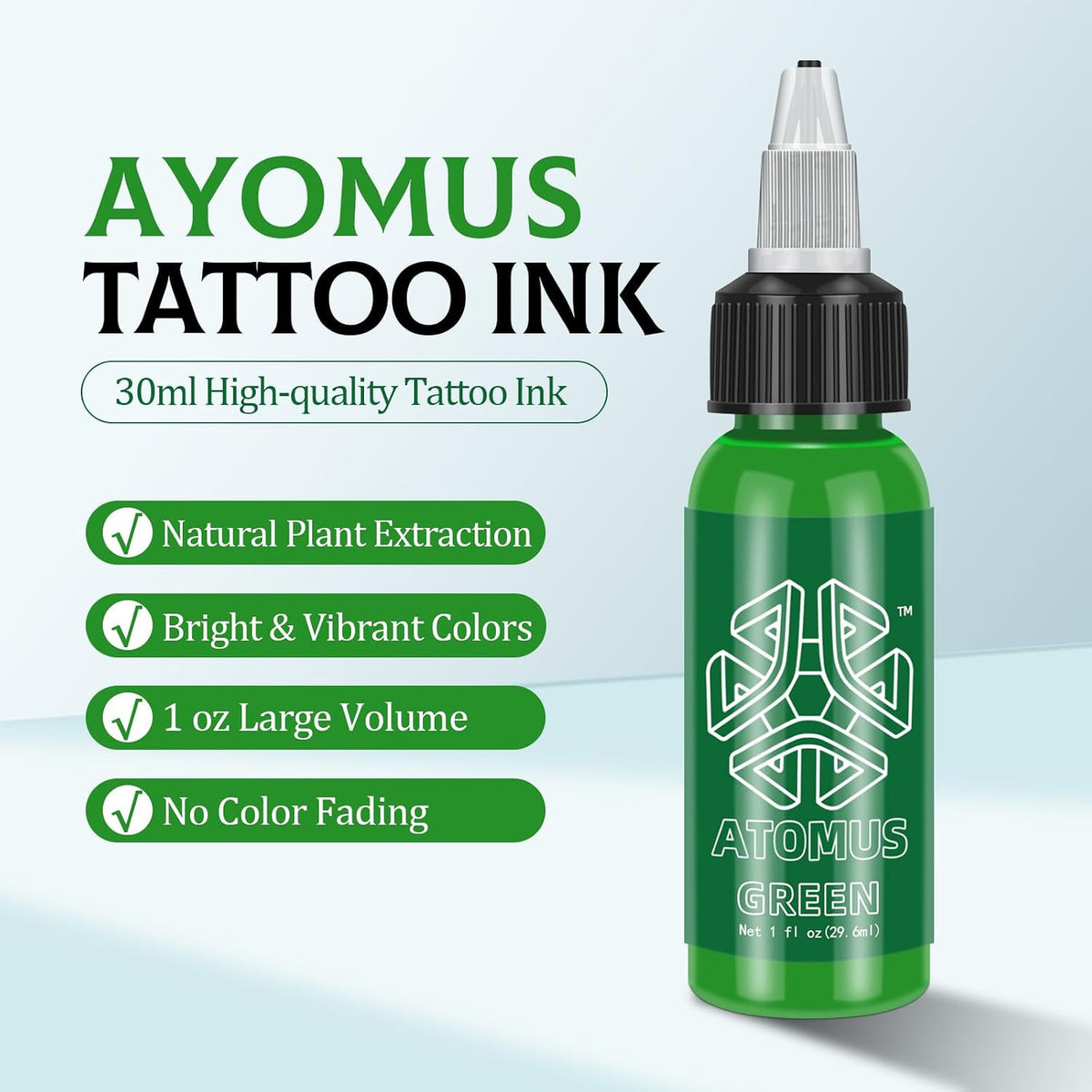 Tattoo Ink 1Oz (30ml) - Natural Plant Pigment for Permanent Makeup