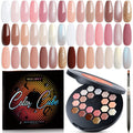 Gel Nail Polish Set 21 Colors Neutral Collection - Long Lasting Solid Gel