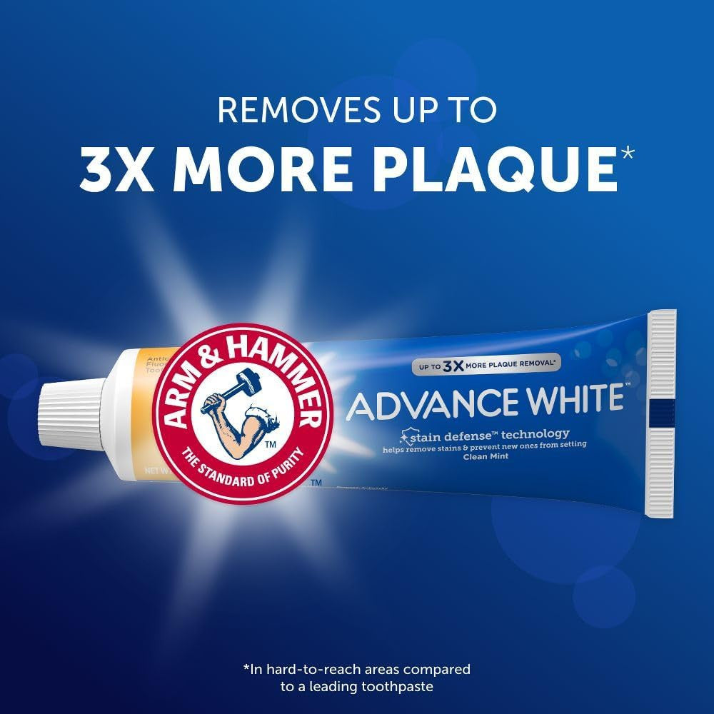 Whitening Toothpaste Pack - Arm & Hammer Advance White, 4.3 Oz, 6 Count