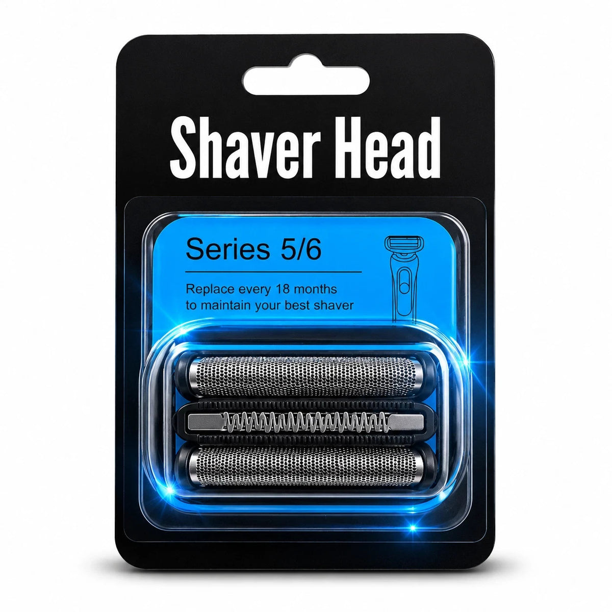 Foil Replacement Head for Braun Series 5 & 6 Shavers - 2 Pack