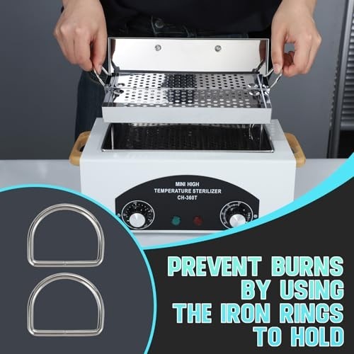 High Temperature Metal Tool Sterilizer Box for Manicure Pedicure Disinfection