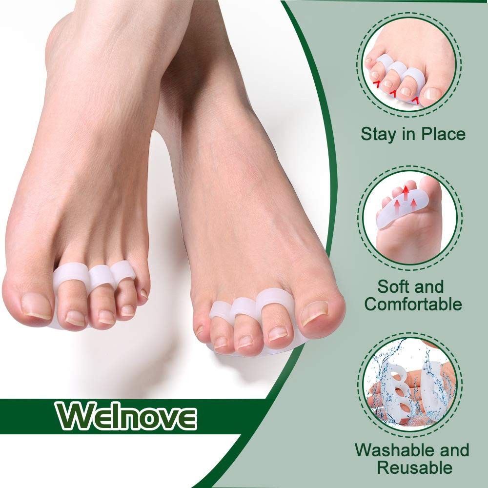 Gel Toe Support Pads 4 Pack - Hammer Toe Correctors & Cushion Relief