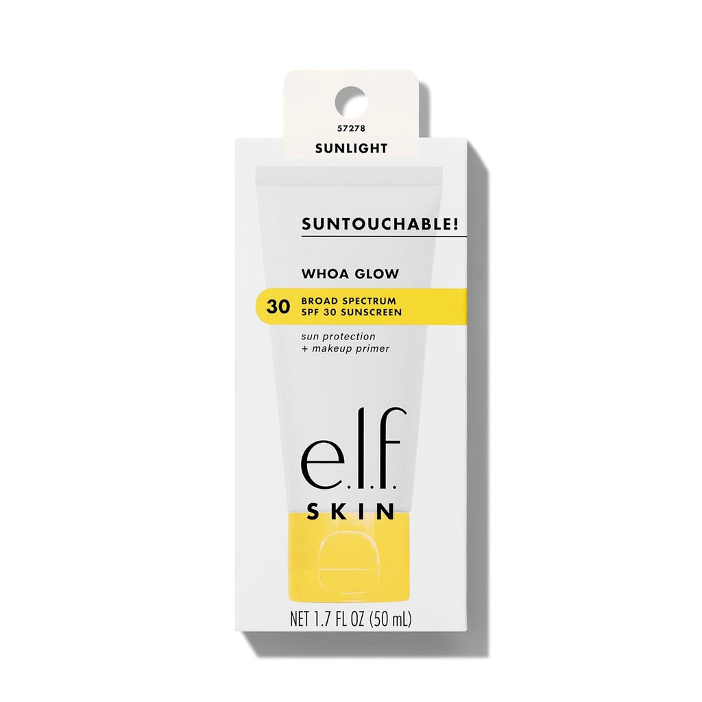 e.l.f. SunTouchable Glow SPF 30 Sunscreen & Makeup Primer, Radiant Finish