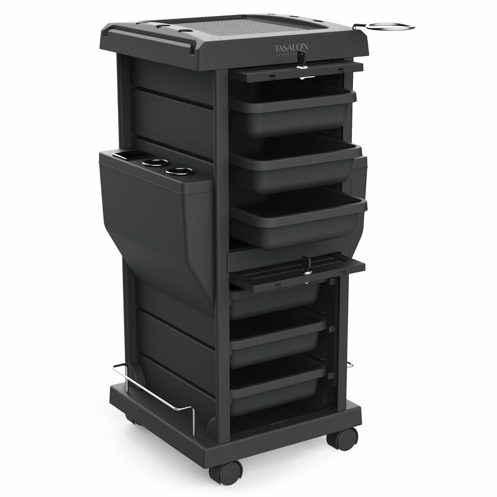 Salon Trolley Cart with Locking Casters for Hair Stylist & Barber Stations