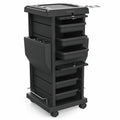 Salon Trolley Cart with Locking Casters for Hair Stylist & Barber Stations