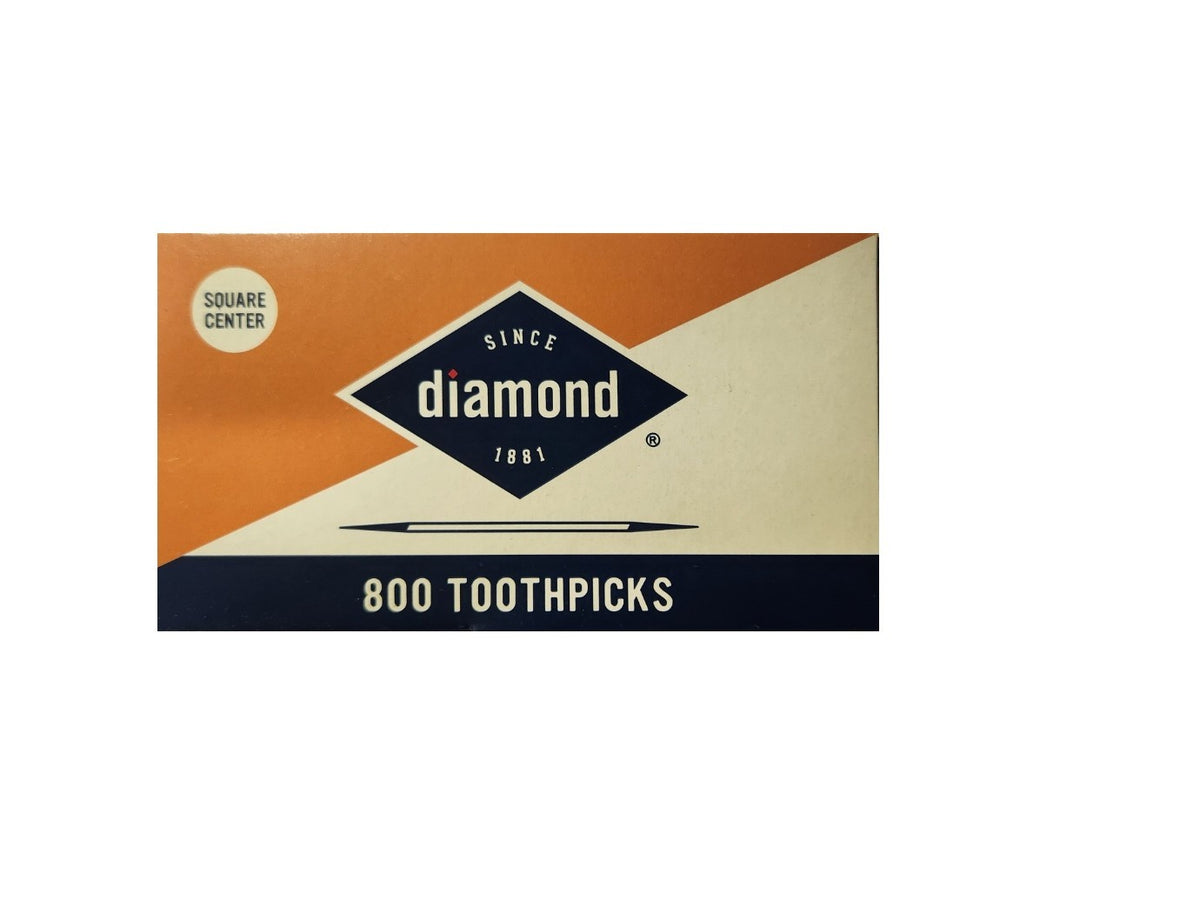 Diamond Flat Toothpicks 750 Count - Multipurpose Household & Baking Tool