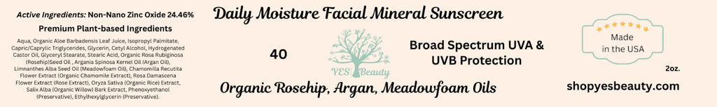 Daily Mineral Sunscreen SPF 30 with Rosehip & Argan Oils - Broad Spectrum, Hydrating