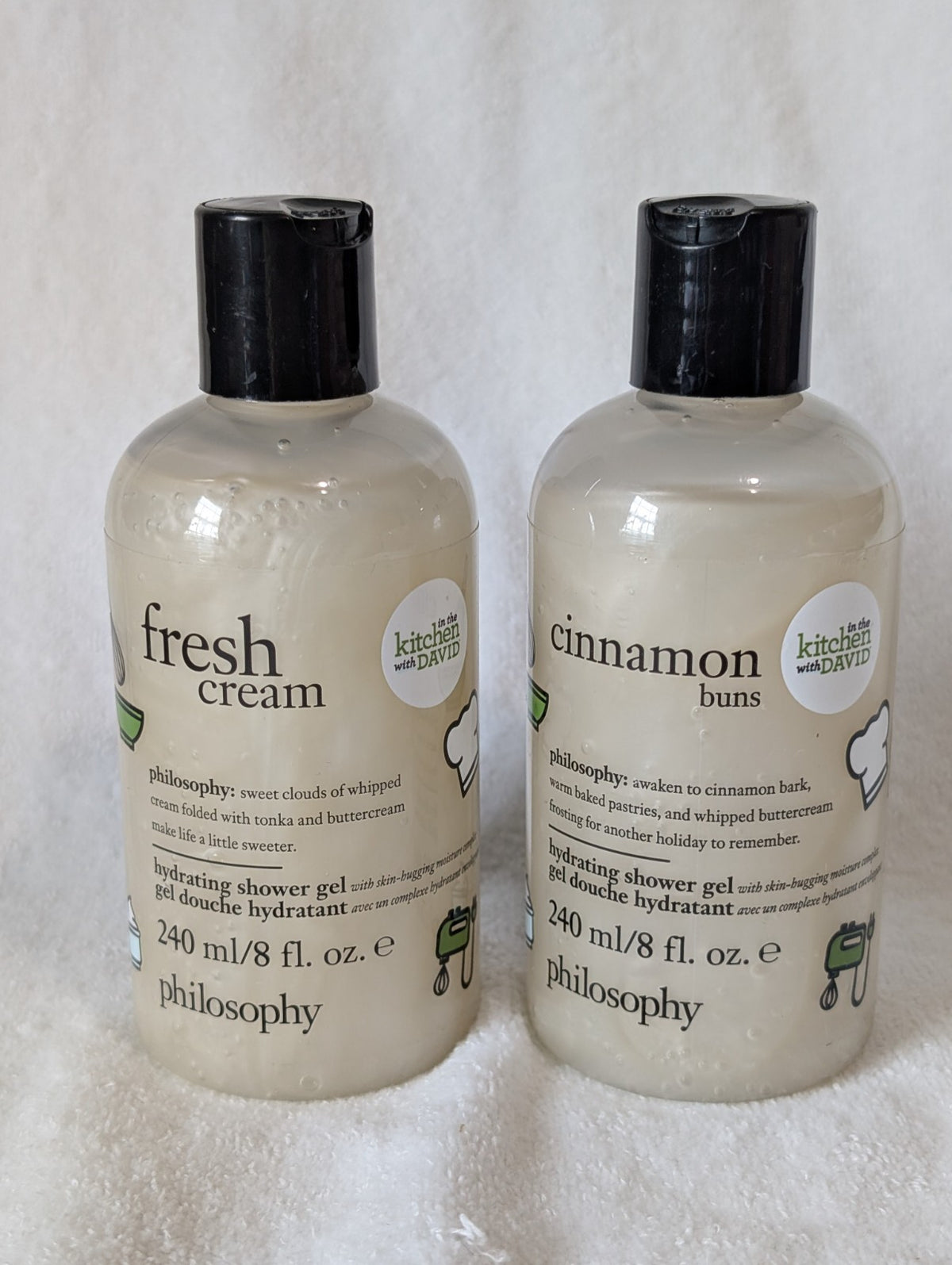 Philosophy Fresh Cream & Cinnamon Buns 8oz 3-in-1 Body Lotion Set - New Sealed