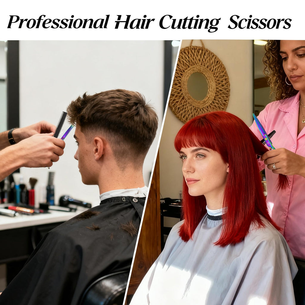 Professional Hair Cutting Scissors 6.5 Inch Ergonomic Thinning Shears