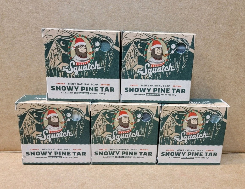 DR. Squatch Snowy Pine Tar Limitd Balsam Fir Zero Grit Soap 5oz - Lot of 5