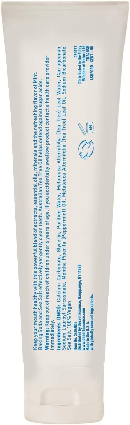 Tea Tree Oil Toothpaste with Mint - Refreshing Natural Oral Care 6.25oz