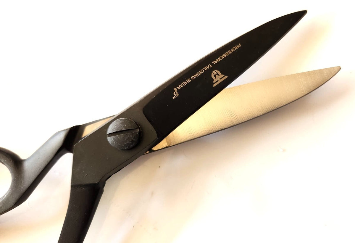 Heavy Duty Upholstery & Carpet Shears - 8 Inch Tailor Scissors, Full Black