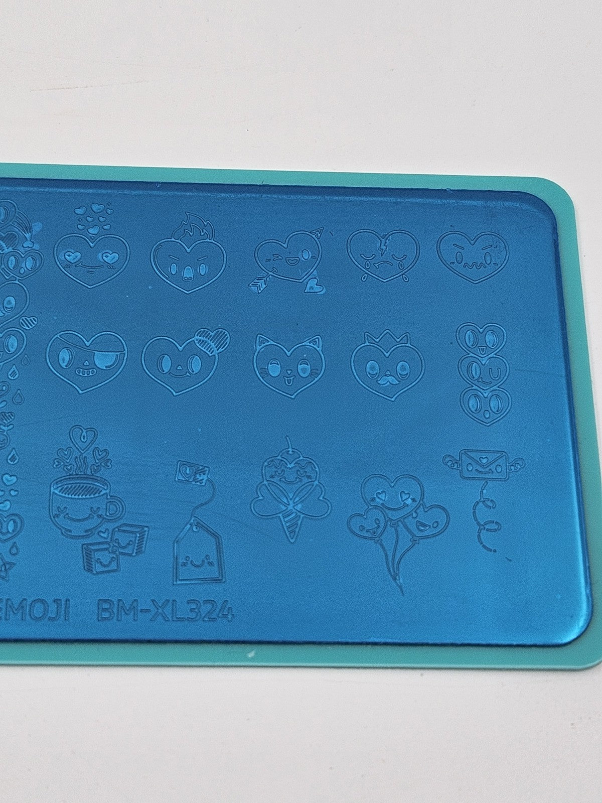 Nail Stamping Plate Manology Bundle Monster BM-XL324 Kawaii Emoji Heart Valentines