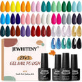 Professional Gel Nail Polish Kit - 27 Colors with Glitter | Long-Lasting & Non-Toxic