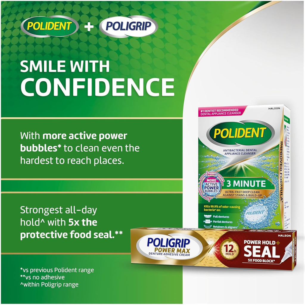 Dental Appliance Cleanser Tablets - Antibacterial Retainer & Mouthguard Cleaner, 60 Count