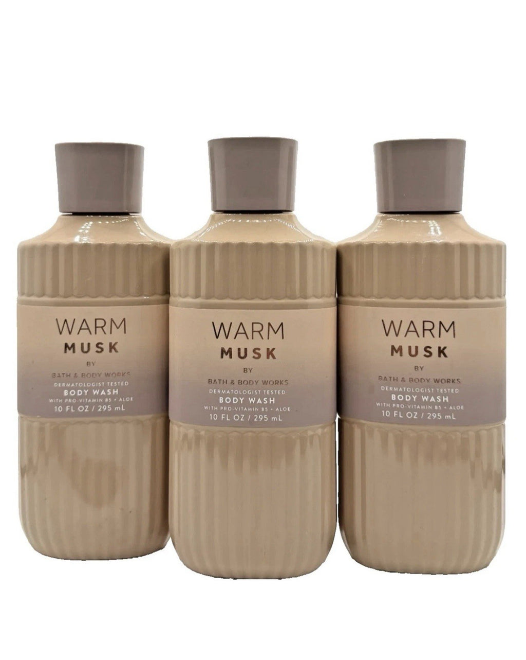 Bath & Body Works Warm Musk Body Wash Set - 3 x 10 fl oz New