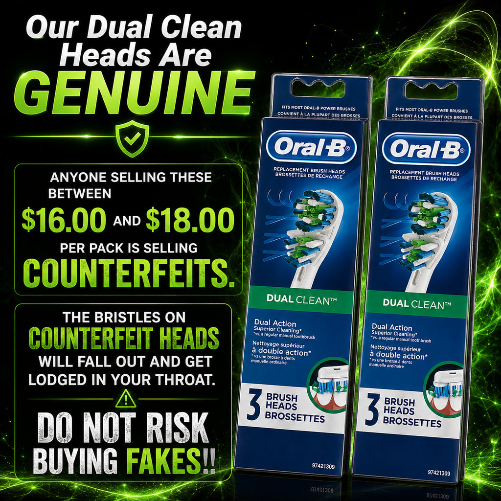 6 Pack Oral-B Dual Clean Replacement Toothbrush Heads for Electric Toothbrushes