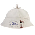 Sheep Wool Sauna Hat - Russian Felt Banya Cap for Steam Room, Natural Size
