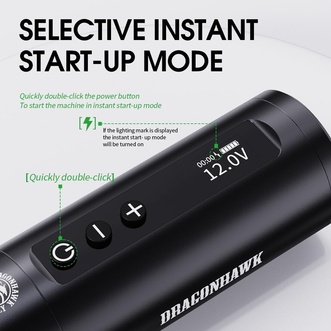 Wireless Tattoo Pen Machine L2 with Mcore Motor & 5000mAh Battery