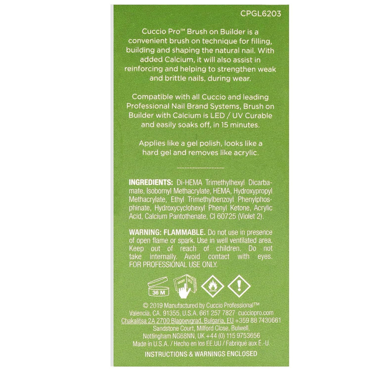 Brush-On Builder Gel with Calcium for Nails - Clear 0.44 Fl Oz