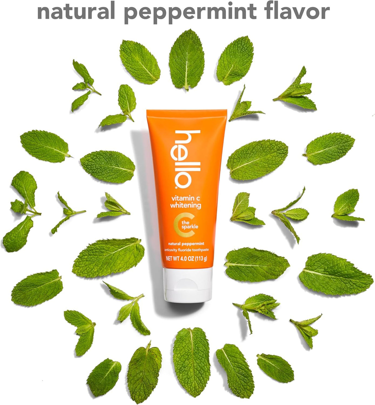 Vitamin C Whitening Toothpaste with Fluoride - Natural Peppermint 4 oz - 2 Pack