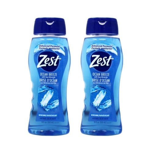 Zest Ocean Breeze Body Wash 18 Ounce - Pack of 2