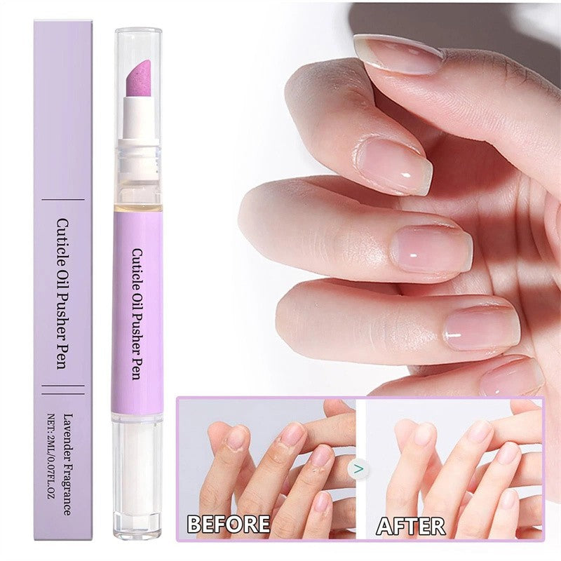 3-in-1 Nail Care Pen with Cuticle Oil & Nail Pushers - Hydrating & Strengthening