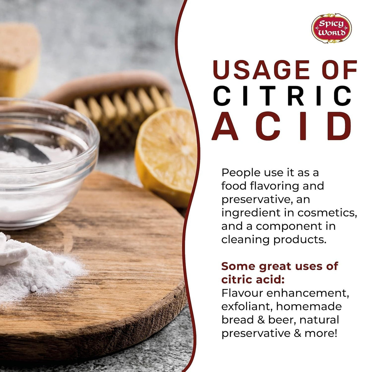 Citric Acid Powder 2LB Food Grade Non-GMO Natural Preservative & Cleaning