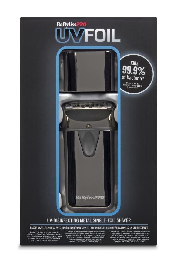 UV-C Bacteria-Killing Foil Shaver with Titanium Foils, Auto Shutoff & USB-C Charging