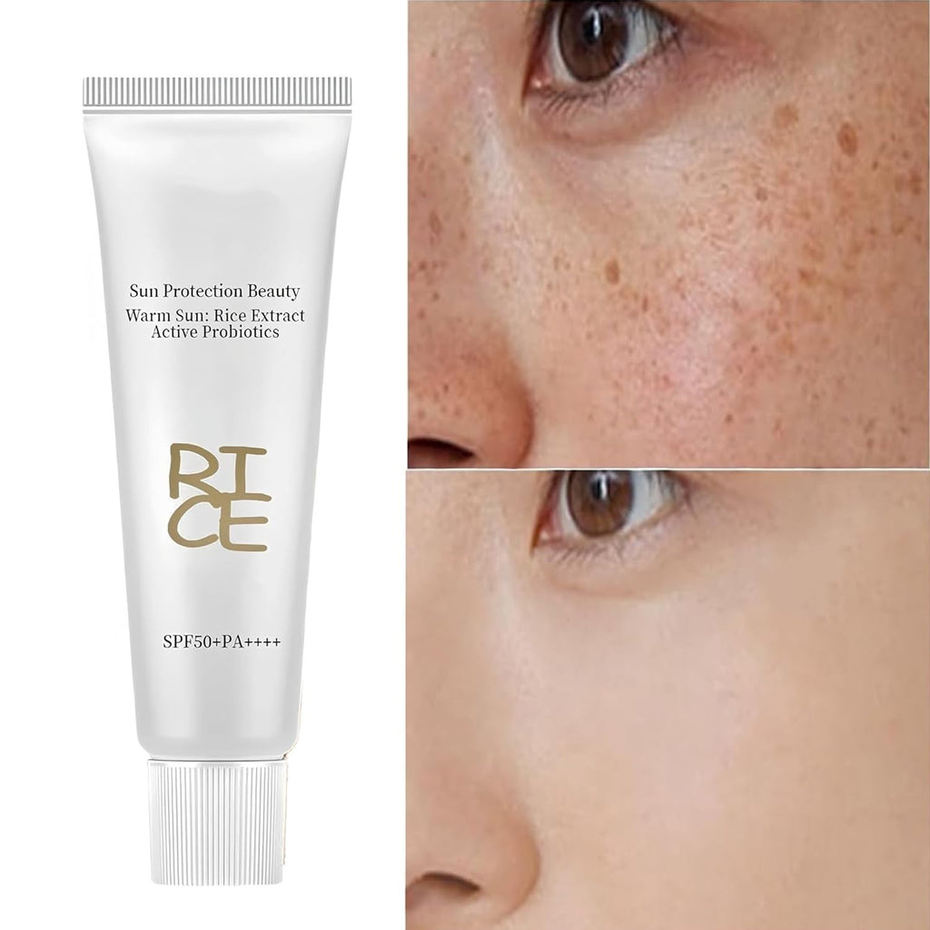 SPF50 PA++++ Korean Rice Sunscreen for Face All Skin Types - Lightweight & Nourishing