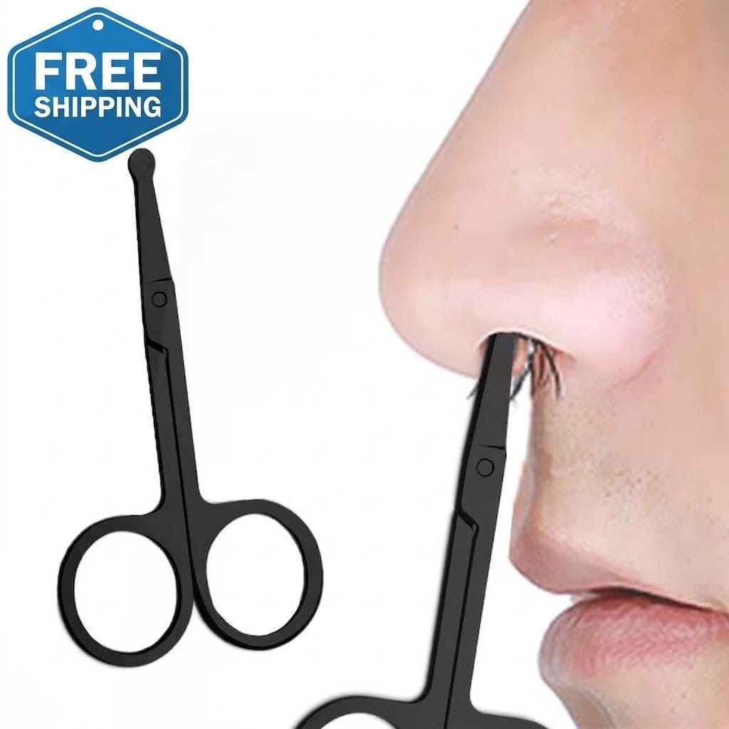 Nose Hair Scissors Stainless Steel Safety Trimmer with Round Tip