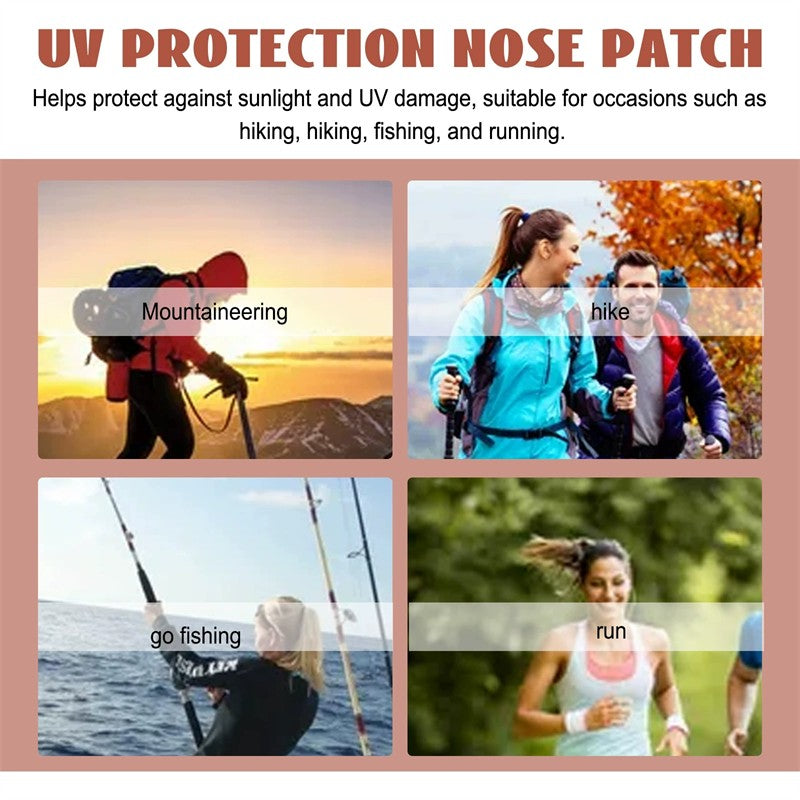 24 Pack Sun Protection Nose Patches UV Shield for Outdoor Activities - Beige