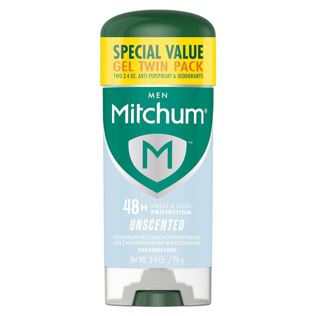 Twin Pack Men’s Antiperspirant Gel Deodorant - 48H Odor & Sweat Protection