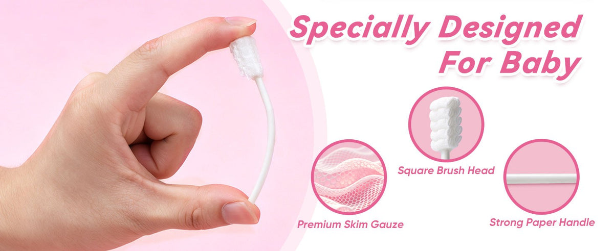 Disposable Baby Toothbrush 100 Pack for Infant Oral Care and Gums