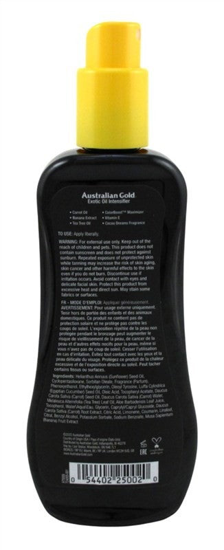 Australian Gold Dark Tanning Oil 8oz - Natural Vitamin Moisturizer for Sunless Tan
