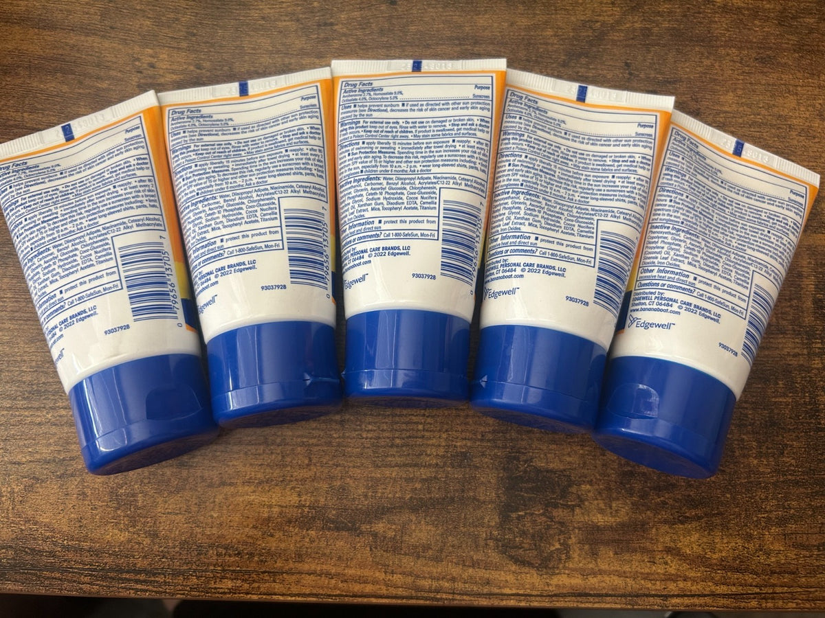 SPF 50 Sunscreen Face Lotion with Vitamins, 5 Pack, 2 fl oz