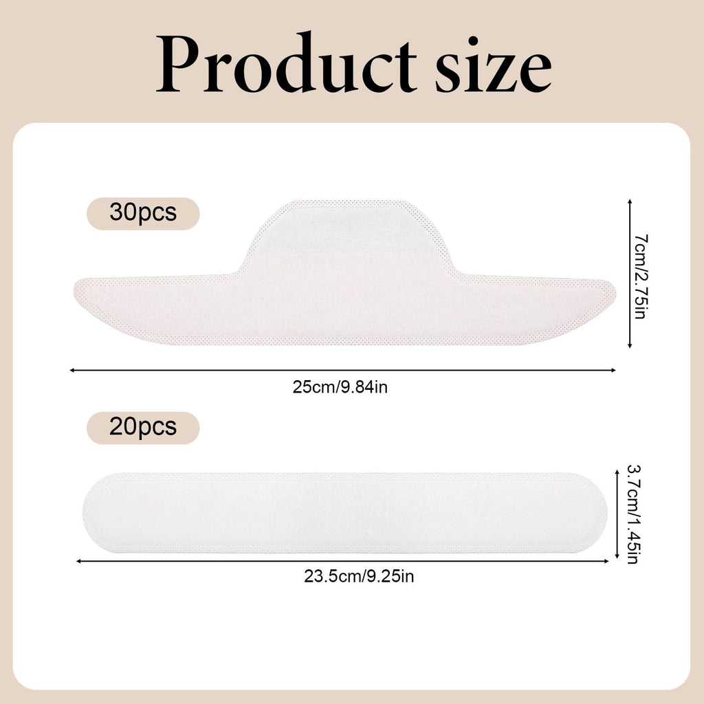 50Pcs Invisible Shirt Collar Protectors Sweat Pads Disposable Neck Liners