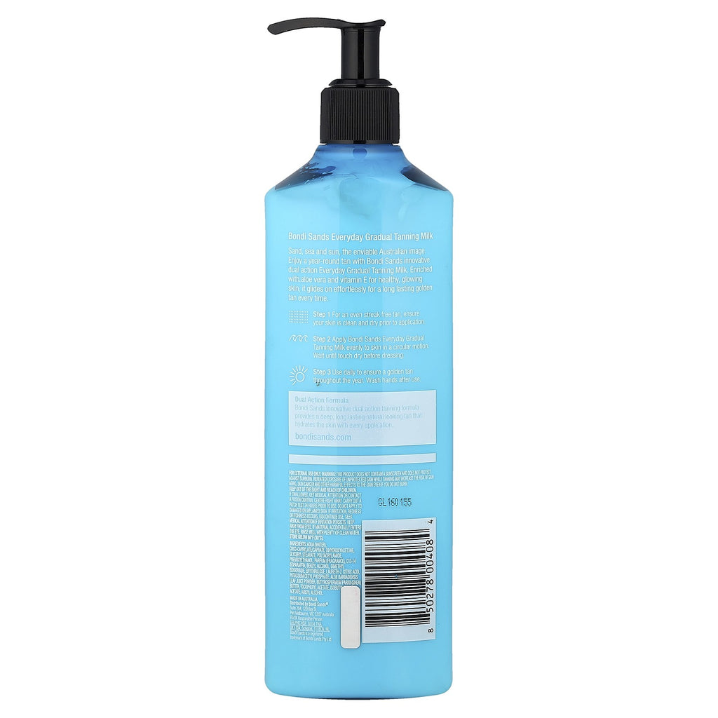 Gradual Tanning Body Milk with Cocoa Butter - Long-Lasting Sunless Tan, 12.68 fl oz