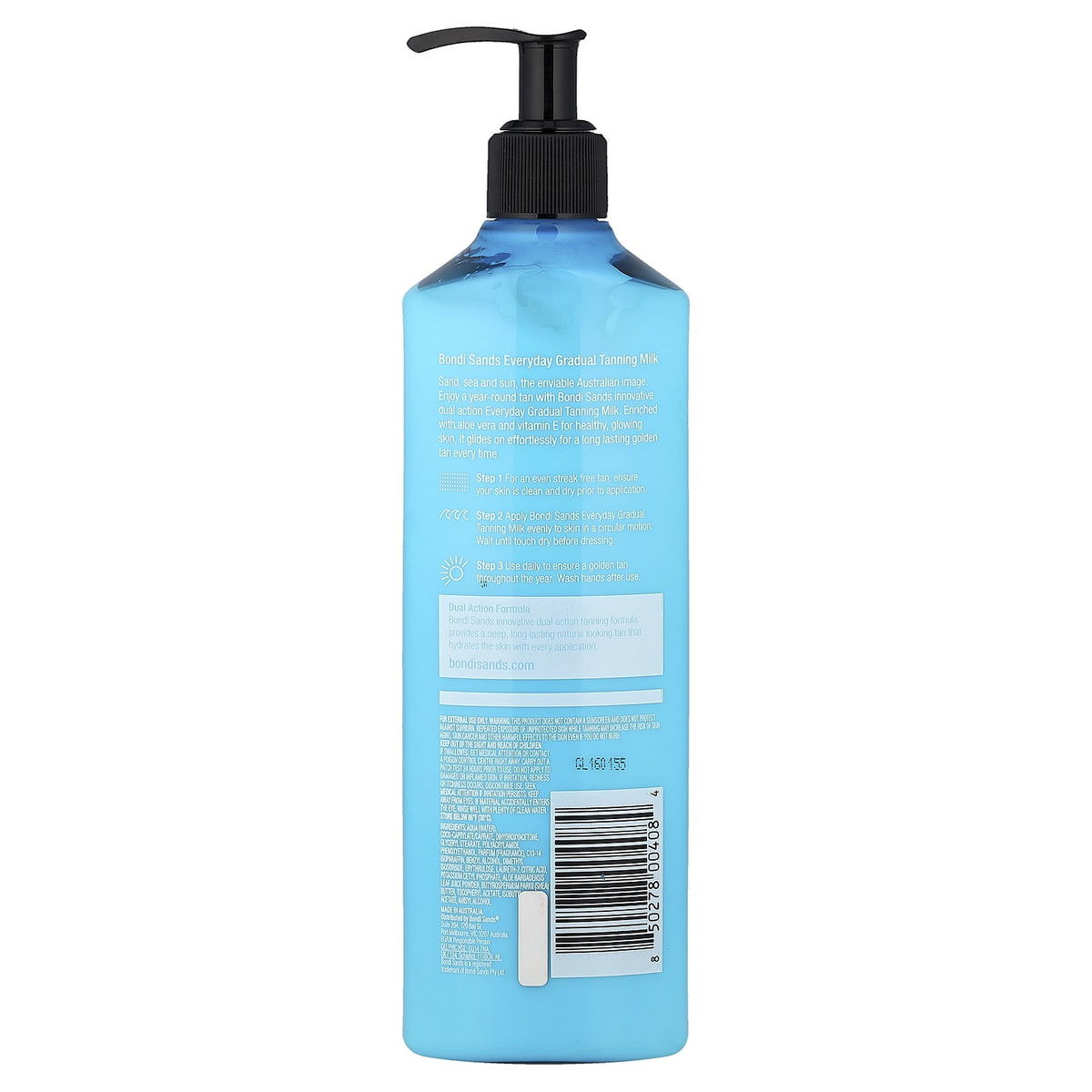 Gradual Tanning Body Milk with Cocoa Butter - Long-Lasting Sunless Tan, 12.68 fl oz