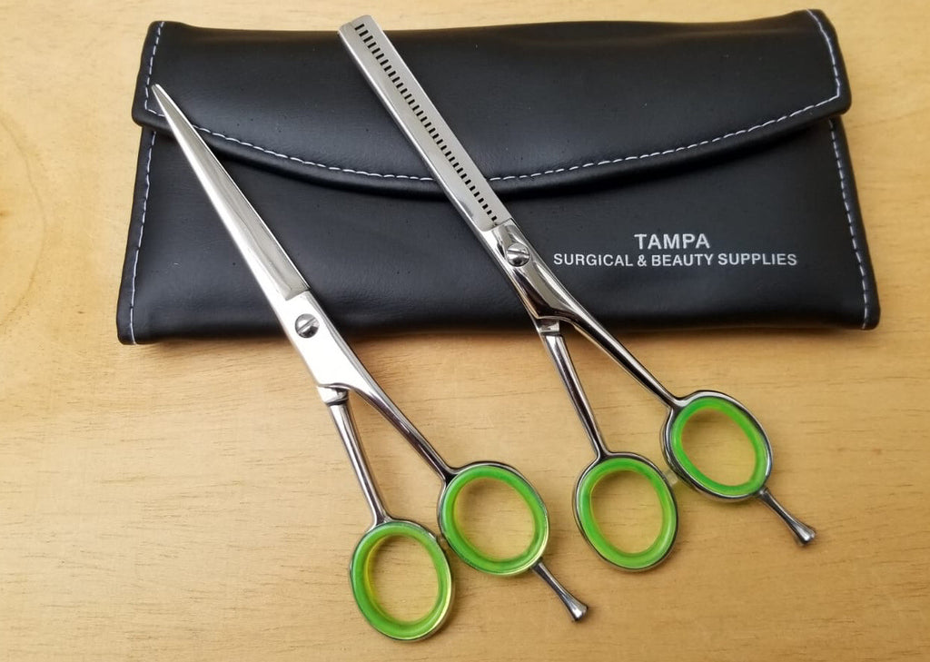 7 Inch Professional Hair Cutting Scissors Shears Set - Stainless Steel Thinner Kit