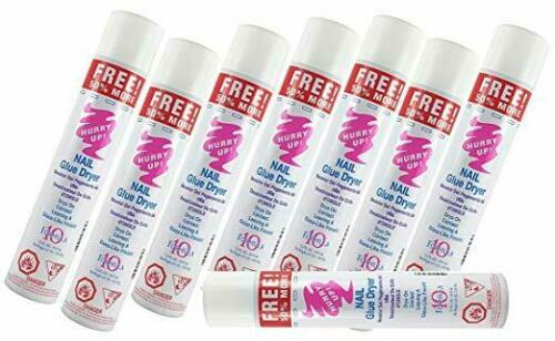 Nail Glue Dryer Spray 8 Bottles Instant Nail Drying Activator 7.2 oz