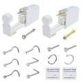 Disposable Nose Piercing Kit with 2 Guns, 2 Studs & 10 Rings – Model 1/2