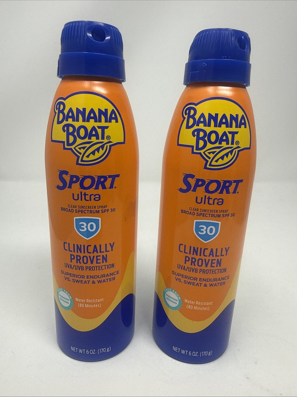 2 Pack SPF 30 Sunscreen Spray - Waterproof, Sport-Ready, 6 oz Each
